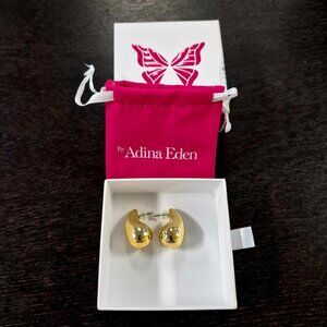 Adina Eden new Gold Teardrop Earrings